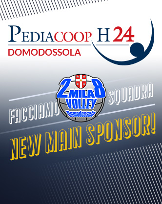PediaCoop Domodossola nuovo main sponsor 2mila8Volley